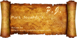 Purt Jozafát névjegykártya
